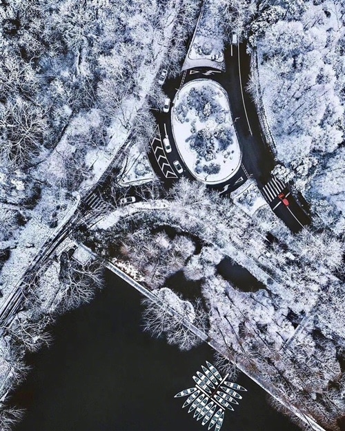 唯美的杭州西湖雪景图
